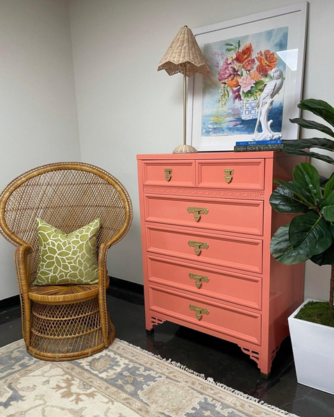 Vintage Dixie Shangrilah Tallboy Chest of Drawers Available for Custom Lacquer