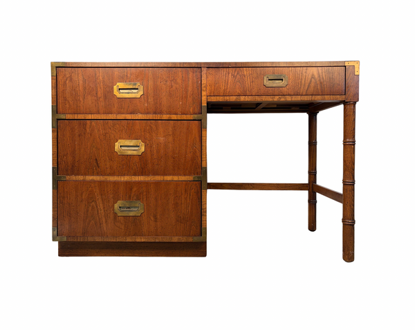 Vintage Dixie Furniture Co Campaign Style Writing Desk Available and Ready for Custom Lacquer