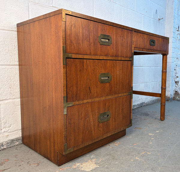 Vintage Dixie Furniture Co Campaign Style Writing Desk Available and Ready for Custom Lacquer