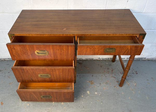 Vintage Dixie Furniture Co Campaign Style Writing Desk Available and Ready for Custom Lacquer