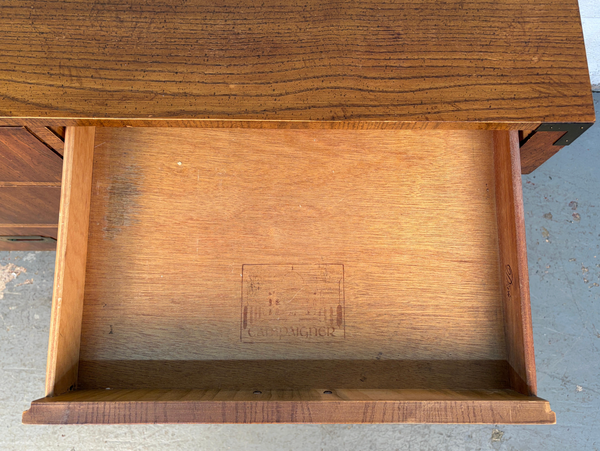 Vintage Dixie Furniture Co Campaign Style Writing Desk Available and Ready for Custom Lacquer