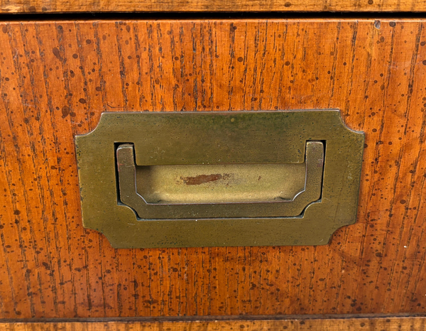 Vintage Dixie Furniture Co Campaign Style Writing Desk Available and Ready for Custom Lacquer