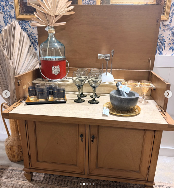 RARE Vintage Kindel Furniture Mid Century Pop Up Dry Bar Available for Custom Lacquer!