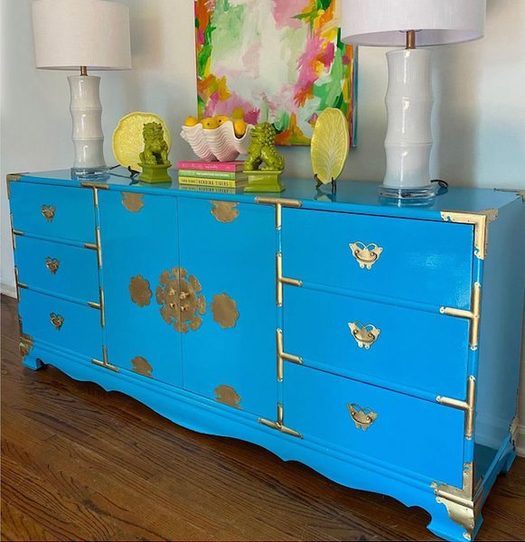 Vintage Korean Tansu-Style Chinoiserie Nightstands with Butterfly Hardware Available for Custom Lacquer