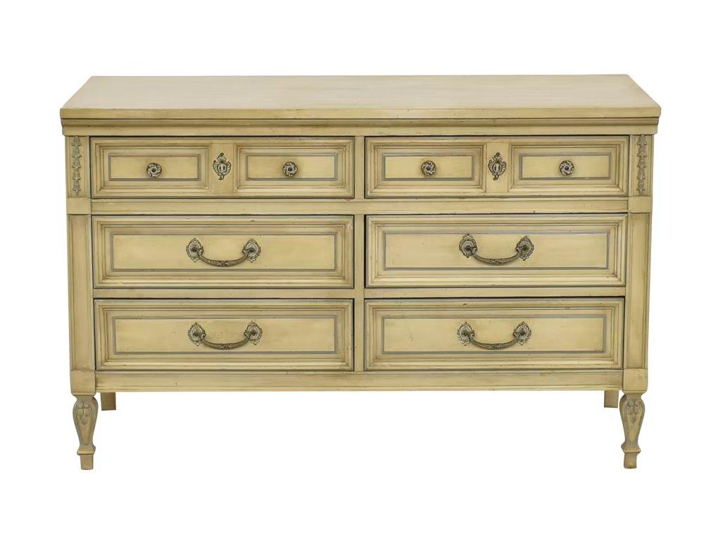 Vintage Dixie Furniture Traditional Style Six Drawer Dresser Available for Custom Lacquer! – Hibiscus House