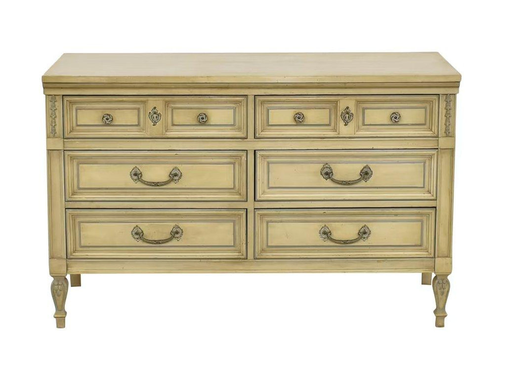 Vintage Dixie Furniture Traditional Style Six Drawer Dresser Available for Custom Lacquer! Hibiscus House Vintage Dixie Furniture Traditional Style Six Drawer Dresser Available for Custom Lacquer! Hibiscus House