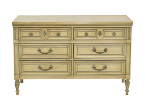 Vintage Dixie Furniture Traditional Style Six Drawer Dresser Available for Custom Lacquer!