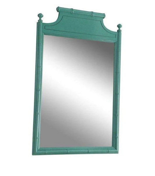 Henry Link Faux Bamboo Pagoda Mirror Available For Custom Lacquer