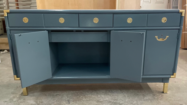 Drexel Accolade Campaign-Style Buffet/Sideboard Available for Custom Lacquer