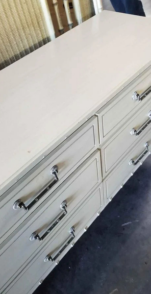 Vintage Faux Bamboo Six Drawer Dresser Available for Custom Lacquer!