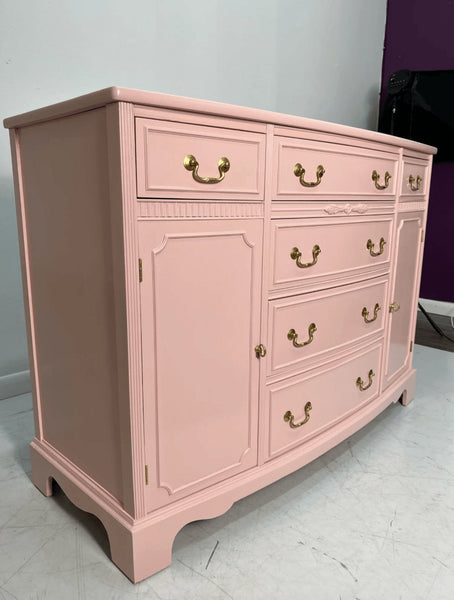 Vintage Traditional Style Breakfront Sideboard Buffet Available for Custom Lacquer - Hibiscus House