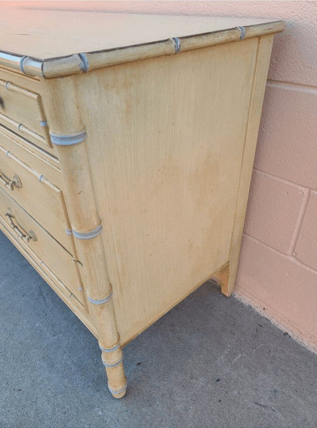 Vintage Seven Drawer Thomasville Allegro Faux Bamboo Dresser Available for Lacquer! - Hibiscus House