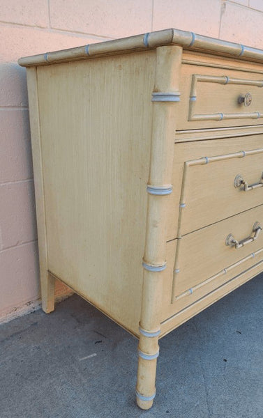 Vintage Seven Drawer Thomasville Allegro Faux Bamboo Dresser Available for Lacquer! - Hibiscus House