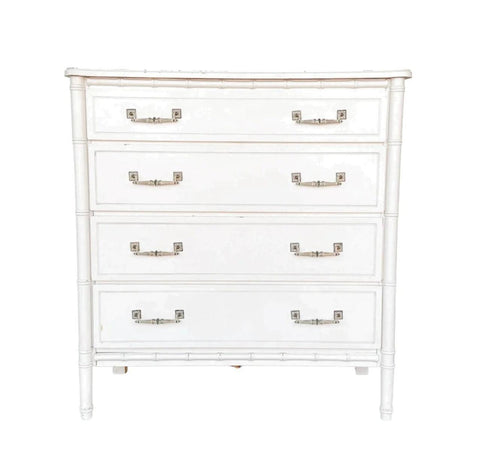 Faux Bamboo Bachelor Chest of Drawers Available for Custom Lacquer - Hibiscus House