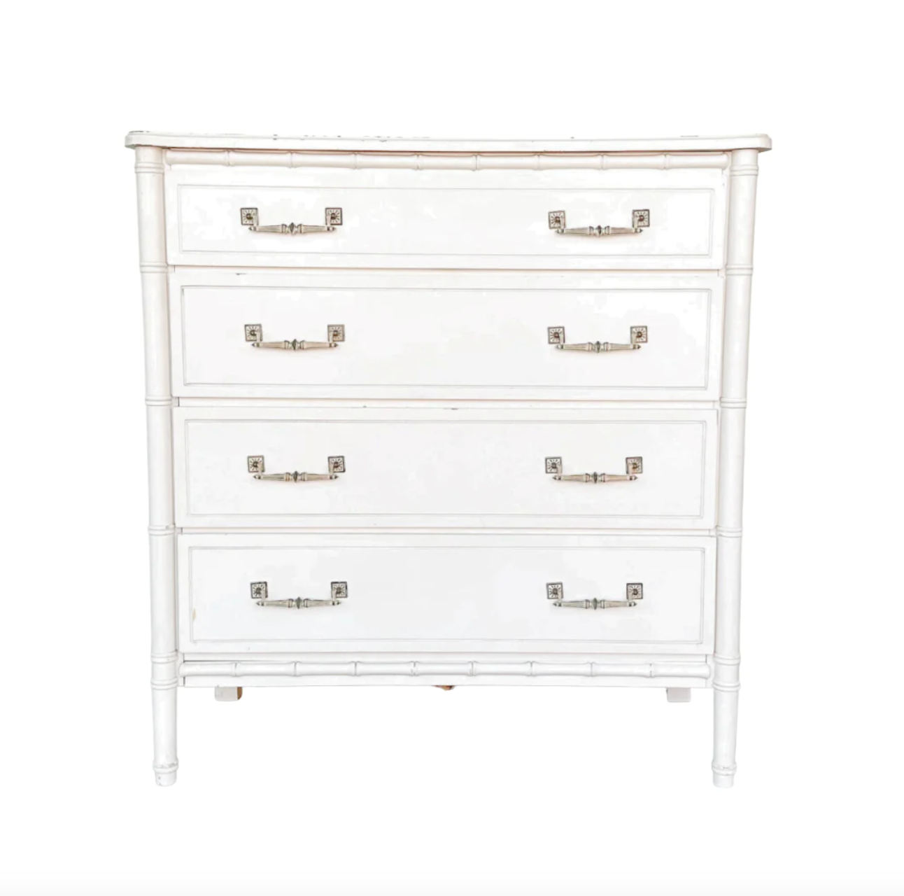 Faux Bamboo Bachelor Chest of Drawers Available for Custom Lacquer