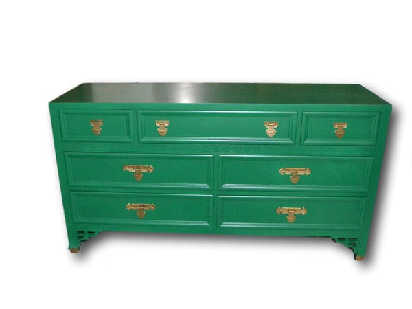 Vintage Dixie Shangri-La Seven Drawer Dresser Available for Custom Lacquer! - Hibiscus House