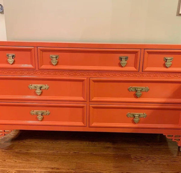 Vintage Dixie Shangri-La Seven Drawer Dresser Available for Custom Lacquer! - Hibiscus House