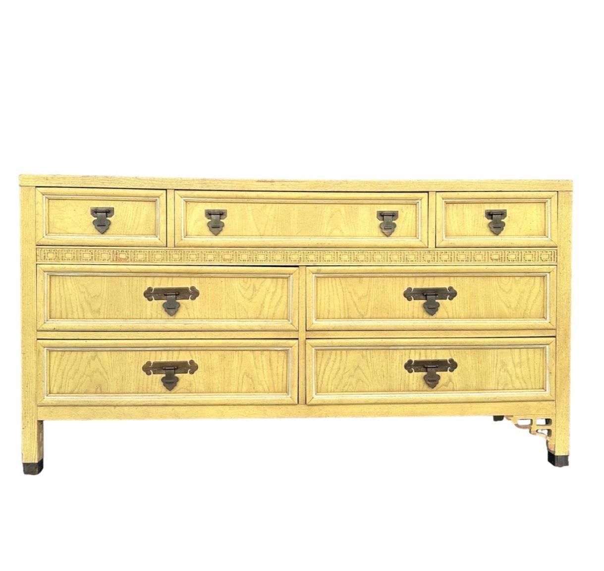 Vintage Dixie Shangri-La Seven Drawer Dresser Available for Custom Lacquer! - Hibiscus House