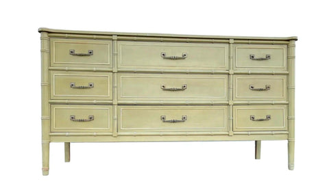 Henry Link Faux Bamboo Bali Hai Collection Triple Dresser Available for Custom Lacquer! - Hibiscus House