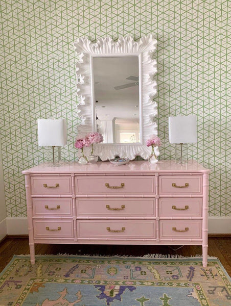 Henry Link Faux Bamboo Bali Hai Collection Triple Dresser Available for Custom Lacquer! - Hibiscus House