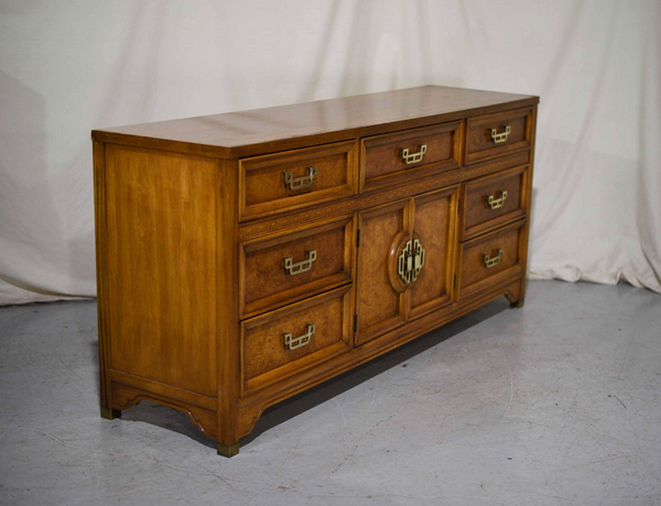 Vintage Henry Link Mandarin Collection Burl Wood Credenza Available for Custom Lacquer