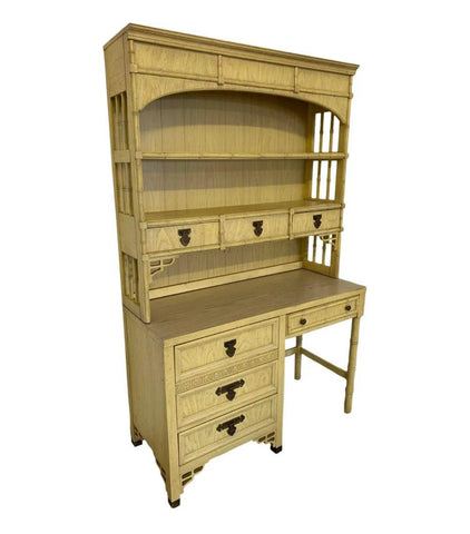 Vintage Dixie Shangrilah Desk with Hutch Available For Custom Lacquer! - Hibiscus House