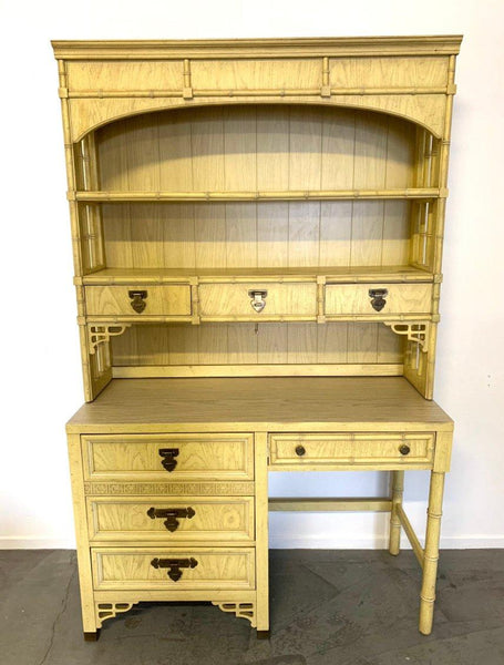 Vintage Dixie Shangrilah Desk with Hutch Available For Custom Lacquer! - Hibiscus House