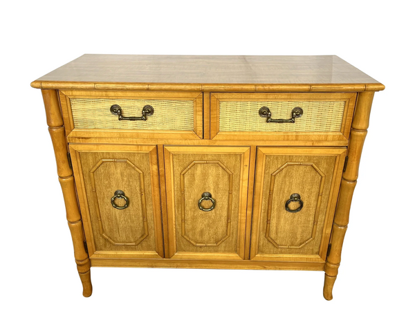 Vintage Broyhill Furniture Faux Bamboo Server Available for Customization