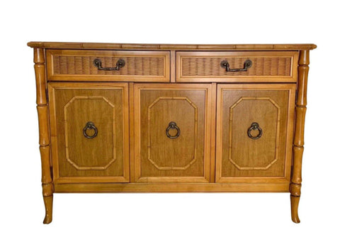 Vintage Broyhill Furniture Faux Bamboo Server Available to Customize! - Hibiscus House