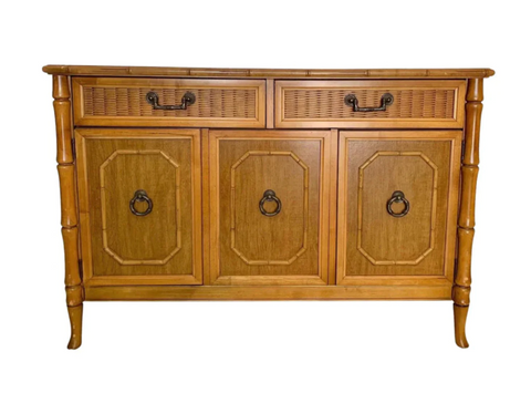 Vintage Broyhill Furniture Faux Bamboo Server Available to Customize!