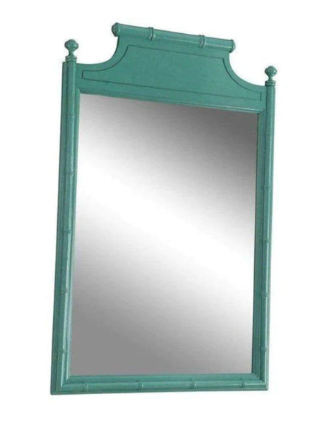 Vintage Henry Link Faux Bamboo Pagoda Mirror Available for Customization! - Hibiscus House