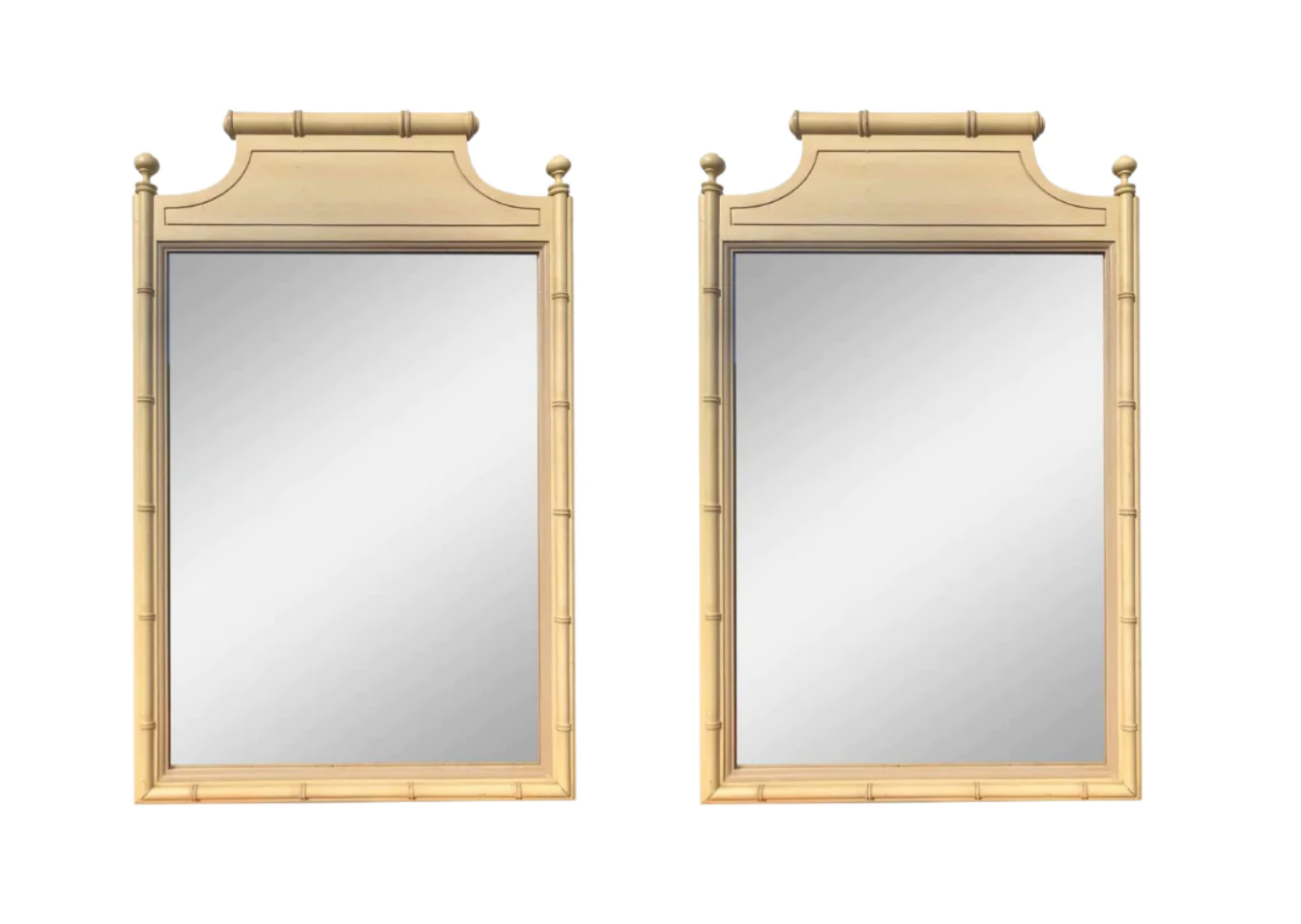 Vintage Henry Link Pagoda Mirror Pair Available for Custom Lacquer!