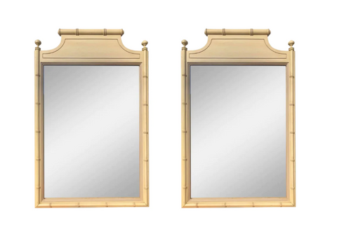 Vintage Henry Link Pagoda Mirror Pair Available for Custom Lacquer!