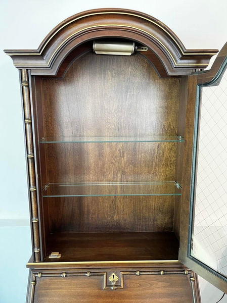 Vintage Faux Bamboo Secretary by Jasper Furniture Available for Custom Lacquer!