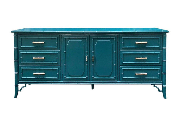 Vintage Dixie Furniture Company "Aloha Collection" Dresser/Credenza Available for Custom Lacquer - Hibiscus House