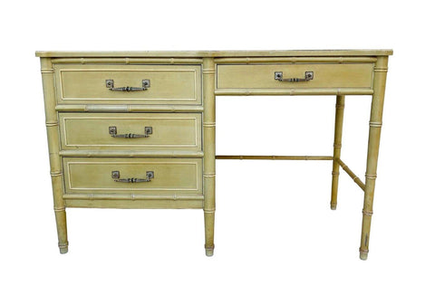 Vintage Henry Link Bali Hai Collection Faux Bamboo Classic Desk Available to Customize - Hibiscus House