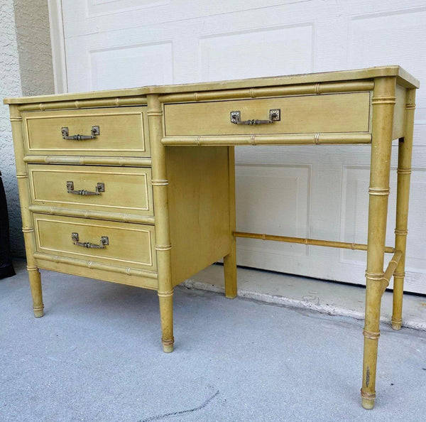 Vintage Henry Link Bali Hai Collection Faux Bamboo Classic Desk Available to Customize - Hibiscus House