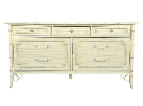 Vintage Thomasville Allegro Faux Bamboo Dresser Available for Custom Lacquer! - Hibiscus House