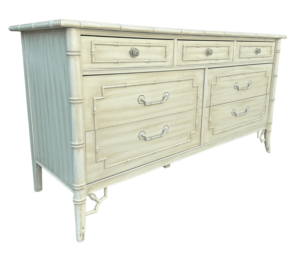 Vintage Thomasville Allegro Faux Bamboo Dresser Available for Custom Lacquer! - Hibiscus House