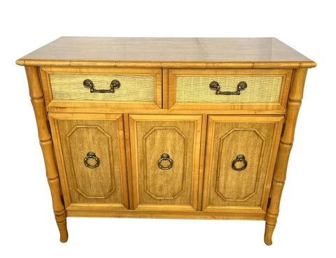 Vintage Broyhill Faux Bamboo Server Chest Available for Custom Lacquer! - Hibiscus House