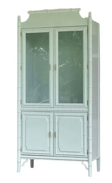 Vintage Dixie Furniture Aloha Collection China Cabinet Available for Custom Lacquer! - Hibiscus House