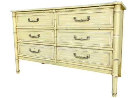 Vintage Henry Link Bali Hai Collection Six Drawer Dresser Available for Custom Lacquer!