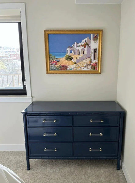 Vintage Classic Faux Bamboo Six Drawer Dresser Available to Customize!