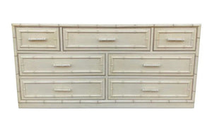 Vintage Dixie Aloha Faux Bamboo Seven Drawer Dresser Available for Custom Lacquer!!