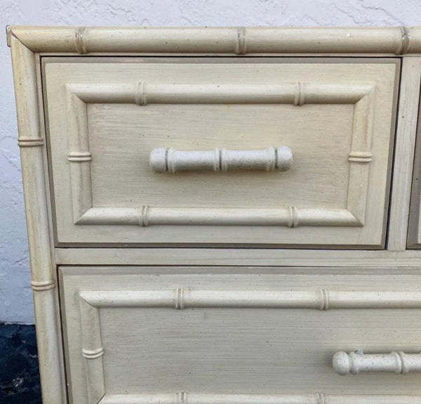 Vintage Dixie Aloha Faux Bamboo Seven Drawer Dresser Available for Custom Lacquer!!