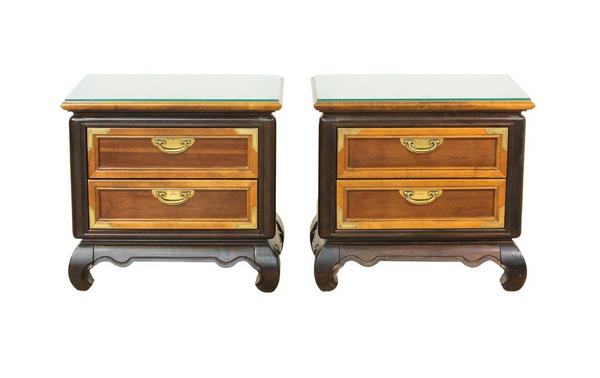 Vintage Pair of Broyhill Furniture Premier Ming Dynasty Nightstands Available for Custom Lacquer!