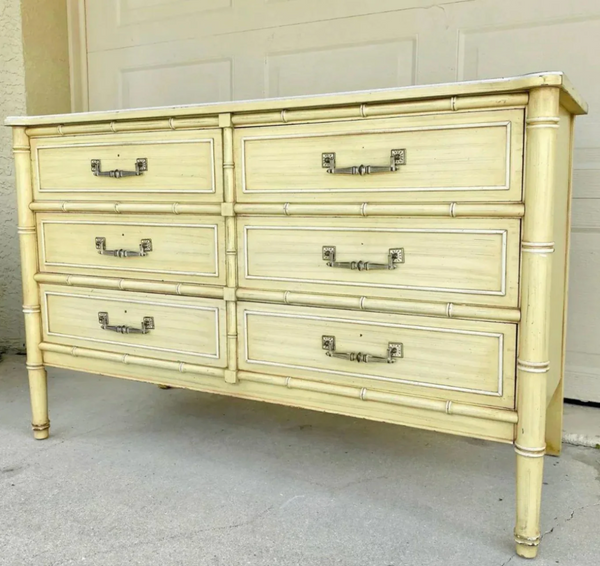 Vintage Henry Link Bali Hai Double Six-Drawer Dresser Available to Customize!