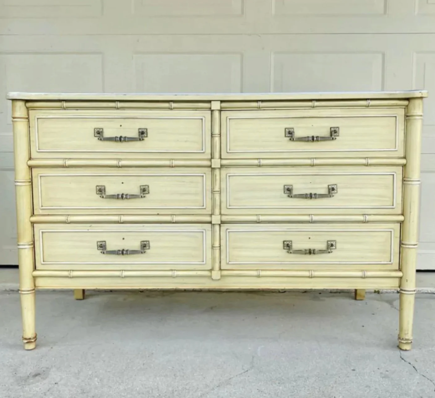 Vintage Henry Link Bali Hai Double Six-Drawer Dresser Available to