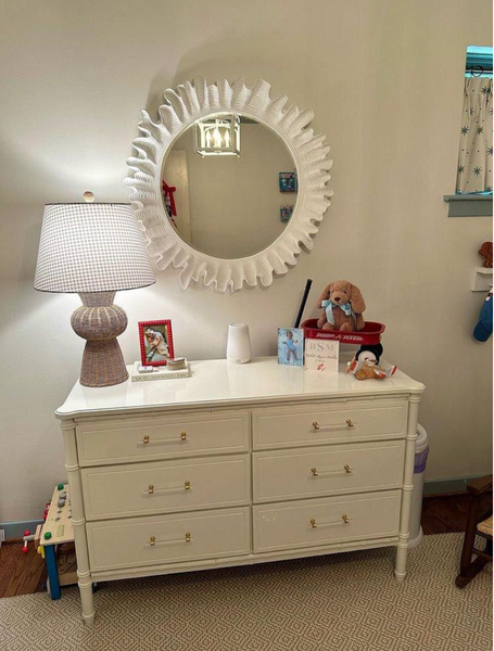 Vintage Six-Drawer Faux Bamboo Double Style Dresser Available to Customize!