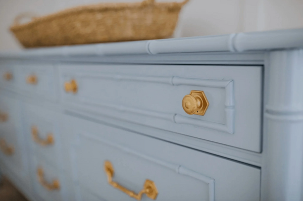 Vintage Thomasville Faux Bamboo Six Drawer Dresser Available for Custom Lacquer!